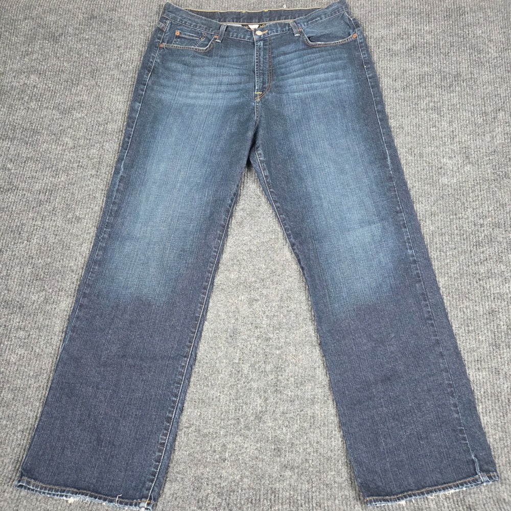 Vintage Y2K Lucky Brand Dungarees Classic Fit Mens Dark Straight Leg Jeans 38X32